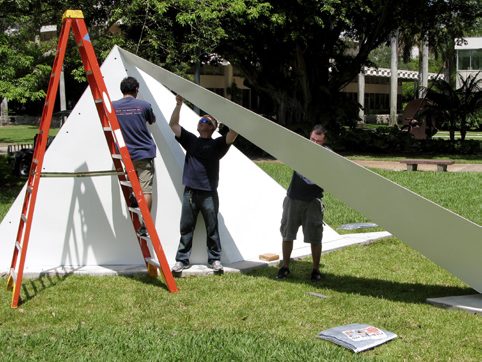 Outdoor sculpture installation